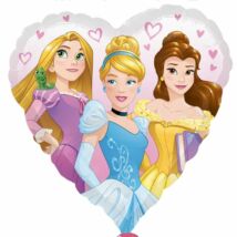 43 cm-es Disney hercegnők szív fólia lufi