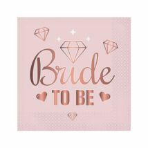 Bride To Be pink szalvéta - 33 cm x 33 cm, 20 db / csomag