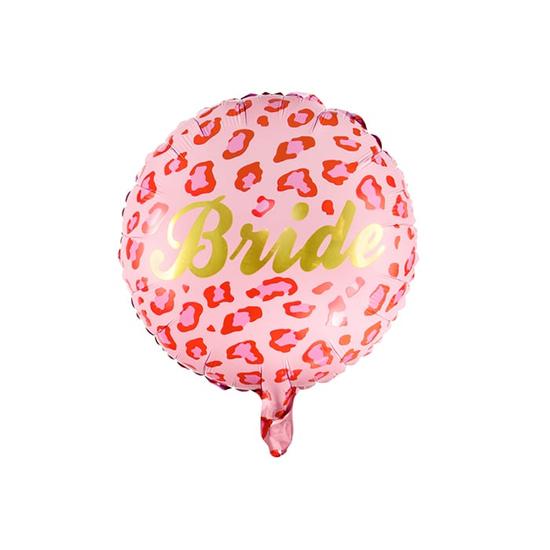 45 cm-es Bride feliratos rózsaszín fólia lufi
