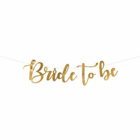 Arany "Bride to be" füzér - 80 cm x 19 cm