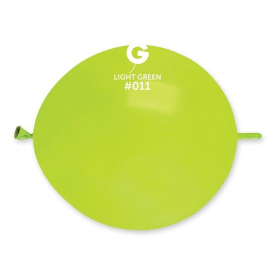 33 cm-es bóbitás limezöld gumi léggömb - 100 db / csomag