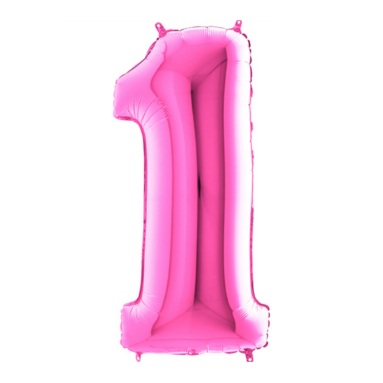 MegaShape - pink 1-es szám fólia lufi